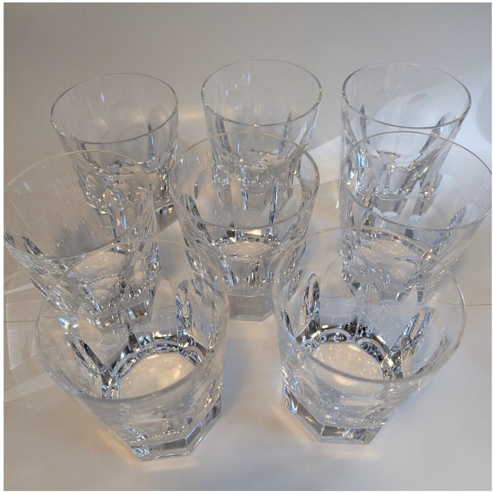 Ralph Lauren Crystal Edward Old Fashioned Glasses, Set Of 8, Excellent Condition